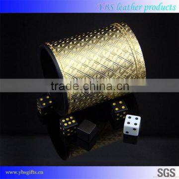 Manufacturer direct high-grade PU custom leather dice cup with dices