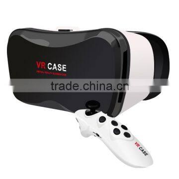 New arrival 2016 vr case 5 plus 3d glasses vr box vr 2.0 case with bluetooth remote control
