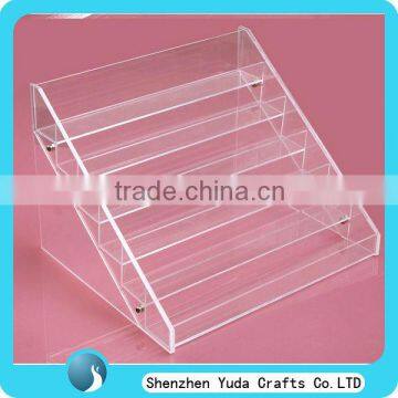 6 tier customize acrylic nailpolish holder, plexiglass disassemble display stand for nail polish