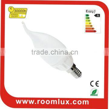 plastic 4w C37 led candle lamp