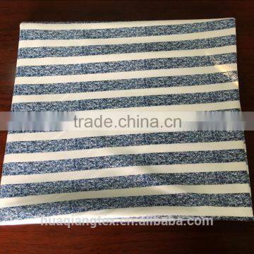 Blue White Stripe Print Knitted Fabric for T-shirt