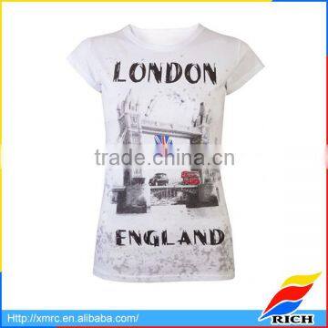 2016 high quality souvenir white T-shirts wholesale