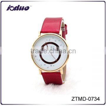 New Arrival Women Fashion Rhinestone Leather Watch