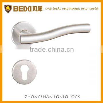 High security reversible made stainless steel SS finish entrance door handle and lock