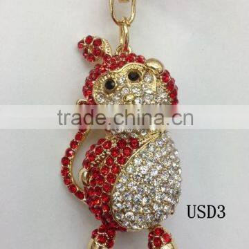 2016 New Fashion Monkey Pendant Key Ring Monkey Keychain photo-3