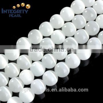 4 6 8 10 12mm natural white cat's eye opal beads wholesale