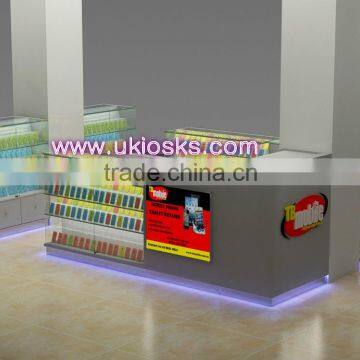 cell phone display showcase kiosk design in mall for sale