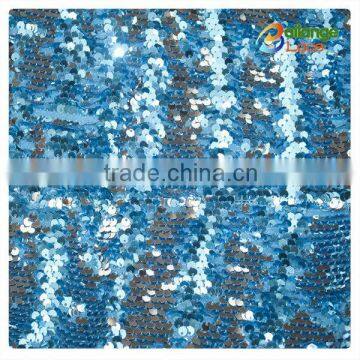 Embroidery fabric royal blue lace sequin fabric wholesale