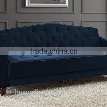 Modern furniture soft velvet fabric handcrafted tufted sofa chesterfield couch