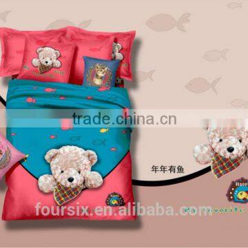 2014 new design 100% cotton brushed fabric bedding set wholesales