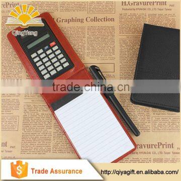 Business PU Pocket Notepad With Calculator