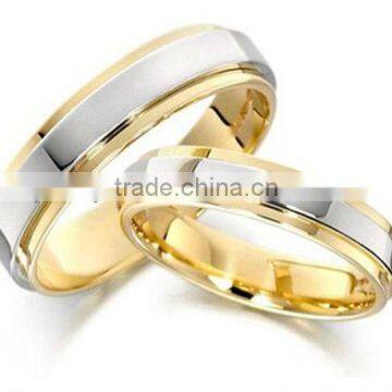 High Polished Hot Selling 18K Gold plated 8MM Tungsten carbide ring