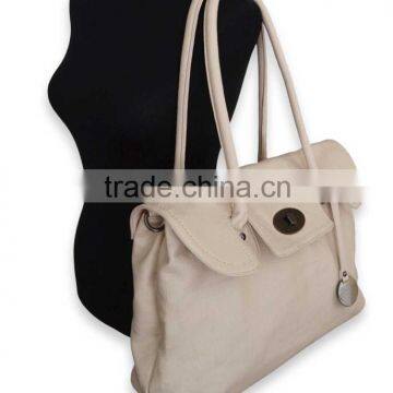 HELEN #637 Linear and Minimal Shape Soft Women Leather-look Fabric Tote Bag Shoulder Handbag photo-6