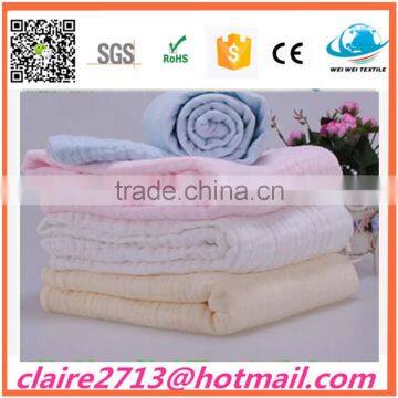 Wholesale Customized Soft Touch 100% Cotton Muslin Swaddle Baby Blanket