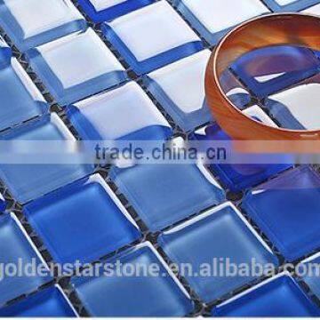 Sea Blue Crystal Glass Mosaic Tile With Good Quality photo-2