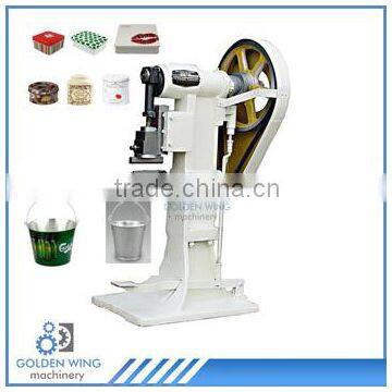 Semi-automatic biscuit /gift/coin bank can seam locker making machine