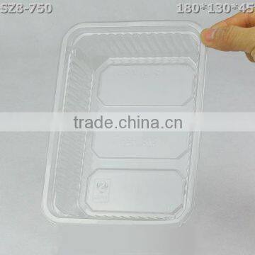 Fruit Packaging Tray 750g Disposiable Clear Plastic Packing Flat Vegetables Tray
