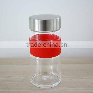 High Borosilicate Glass Jar Glass Tank With Stainless Steel Lid 300ml Handmade Glassware QM419 photo-6
