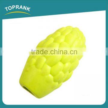 Cheap wholesale magic yellow TPR dog squeaky corn ball toy