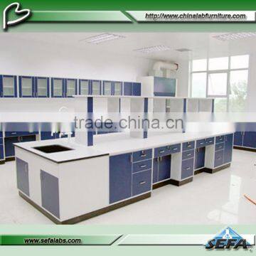 High Quality School Lab Total Steel Furniture Workbench With Reagent Rack photo-3