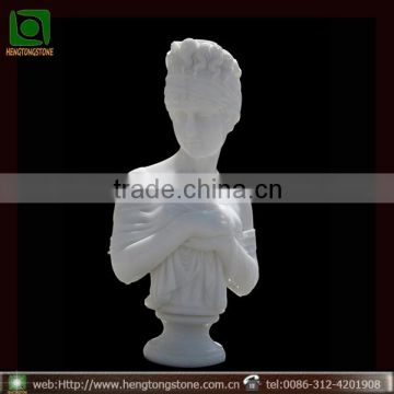 White Marble Female Bust Sculpture