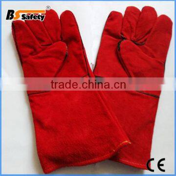 BSSAFETY Softtextile cow leather welding work gloves from China