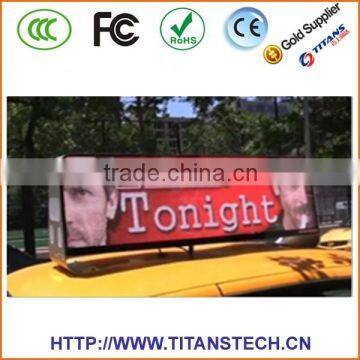 New technology Transparent Screen LED Taxi Roof Signs,Rental LED Display,LED Taxi Advertising Signs