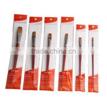BGN-3226 Bergino Professional Flat Shape Nylon Synthetic Artist Brush in Stock photo-4