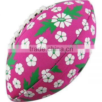 size 9 full printing neoprene American football/Rugby /custom cheap soft play beach American football