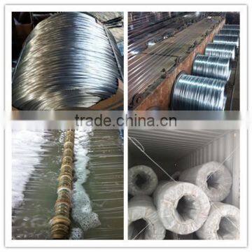 Electro/Hot Dipped Galvanized Steel Wire 8 gauge 4.19mm, halambre de hierro galvanizado/cable oval