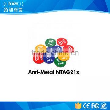 on-Metal Ntag215 Stickers with NFC Logo