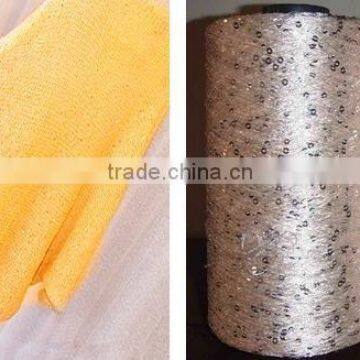 Cheap polyester sequin yarn for knitting and hand knitting sequin thread