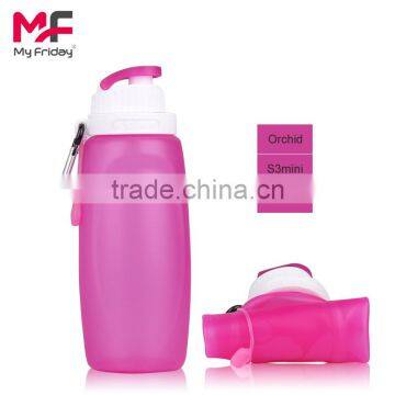 2016 Souvenir water bottle pink silicone water bottle