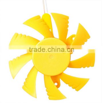 Yellow 12V Replace Computer PC VGA Video Card Heatsink Cooler Cooling Fan 75mm