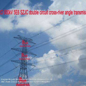 MEGATRO 500 кВ 5E6 SZJC двойнопроводная угловая трансмиссионная башня для перехода через реку photo-2