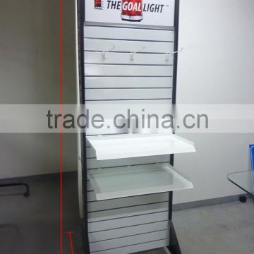 Double side metal supermarket product display stand