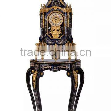 Home Decorative Wooden Floor Standing Big Ben With Bronze Eagle on Top , Luxury Brass Inlaid Antique Floor Clock photo-2