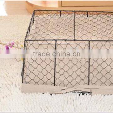 Handmade Wire Kitchen Storage Basket Wire Basket With Liner photo-3