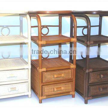 Rattan Wicker Modern Bookcase, Home Furniture photo-3