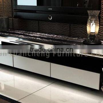 Modern Marble Classic TV Stand With Stainless Steel Feet photo-4