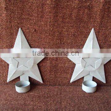 Antique Cast Iron Candle Holder,Iron Star Candle Holder