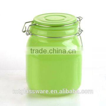 Ceramic Cookie Jar,Machine Made Glass Jar With Seal Clip photo-4