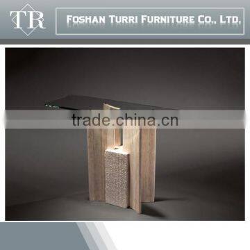 Long Narrow Glass Marble Console Table KD-220F photo-3
