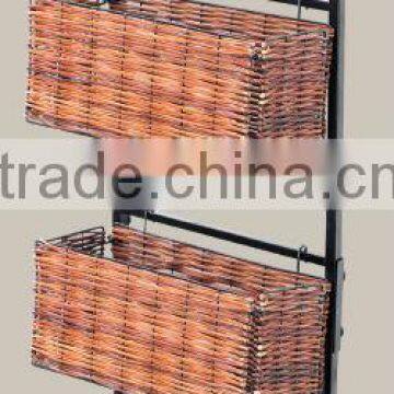 Over the door Convenient 3 Tiers metal hanging Storage Basket