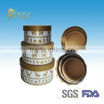 Round recycled gift paper box packaging