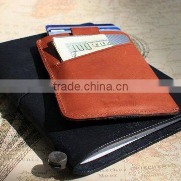 Real Leather Slim Front Pocket Minimalist Wallet Money Clip Card Holder