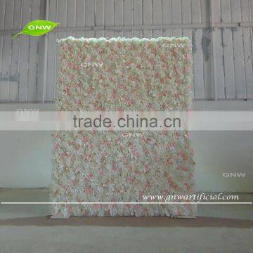 GNW FLW161116-002 New arrival Artificial flower wall backdrop for wedding decoration