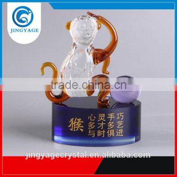 Jingyage personalized Chinese zodiac crystal Monkey clever 3d model souvenir gifts