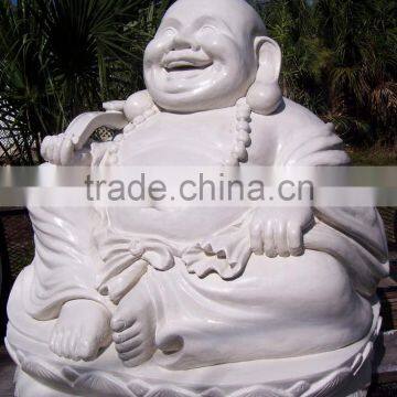 outdoor garden decoration stone carving marble laughing buddha