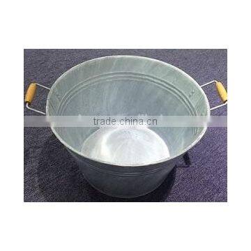 Bucket (White Washing With Wooden Handle) Medium Size ,MSO-174 photo-2